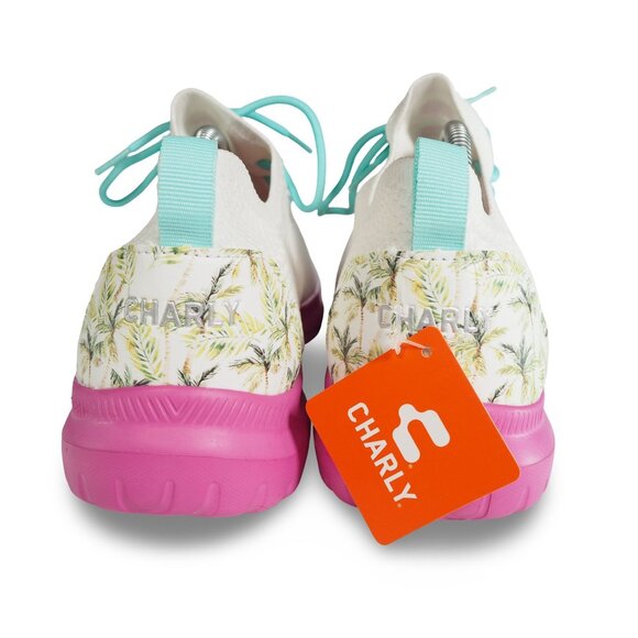 Charly Walking Relax Dama Sneakers Women's 10 White / Pink 1059070 - Picture 5 of 11